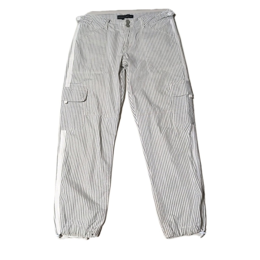 Sanctuary X Anthropology Striped Wanderer Ankle Pant (25) Casual Resort Nautical